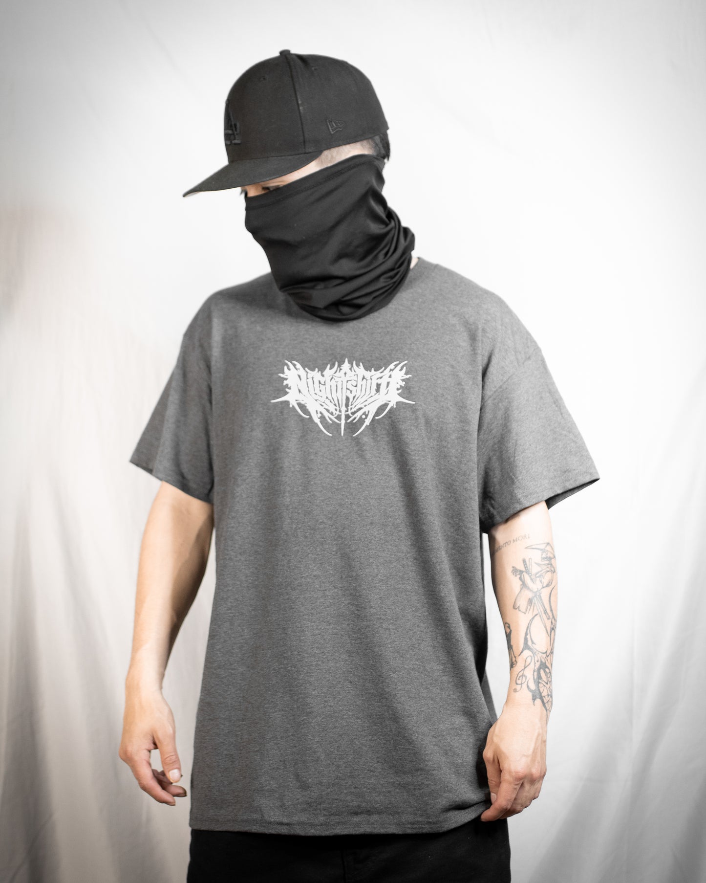 NIGHTSHIFT SKELETON PRINT T SHIRT
